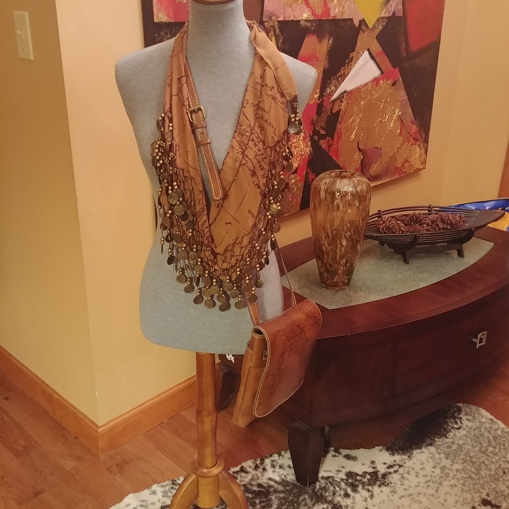 NWOT Matching scarf, crossbody, and umbrella